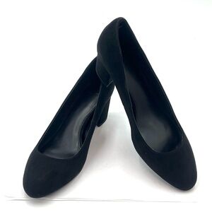 NIB Just Fab Caroline Black Suede Pumps Size 8.5